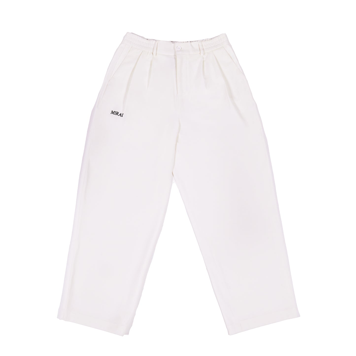 Straight Crease Pants - White