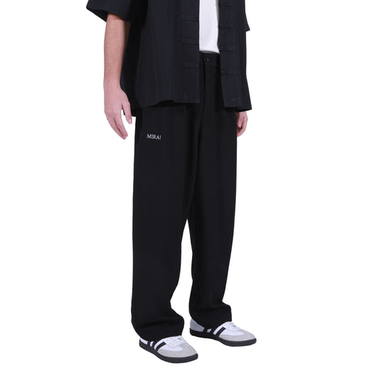 Straight Crease Pants - Black