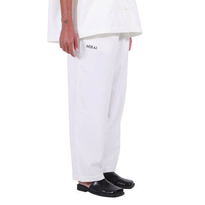 Straight Crease Pants - White